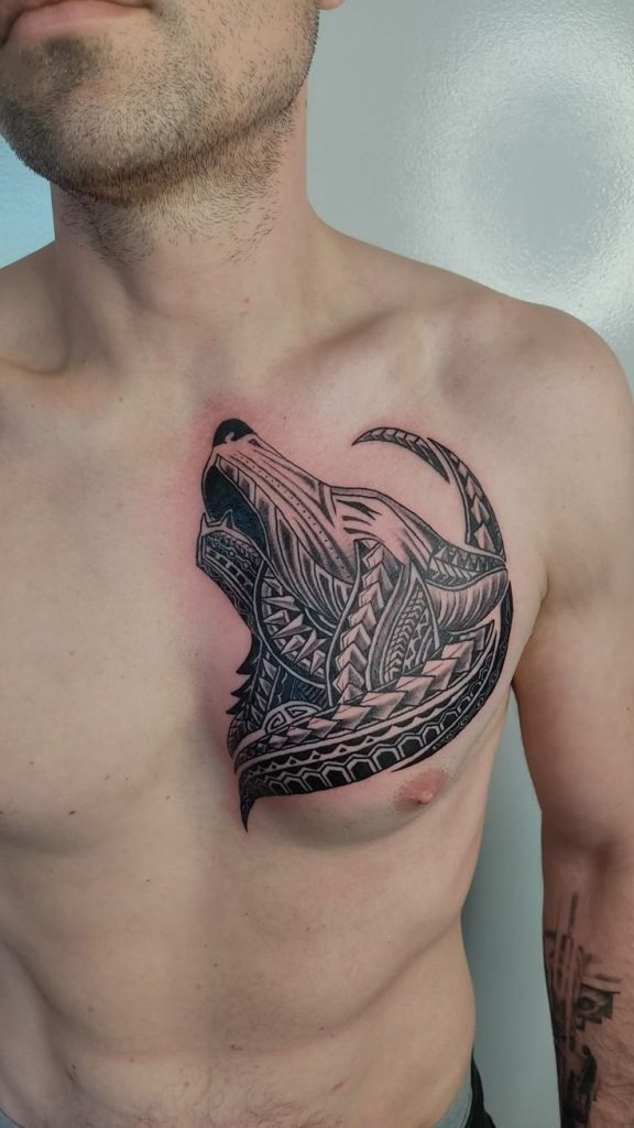 Tribal Howl Tattoo Design