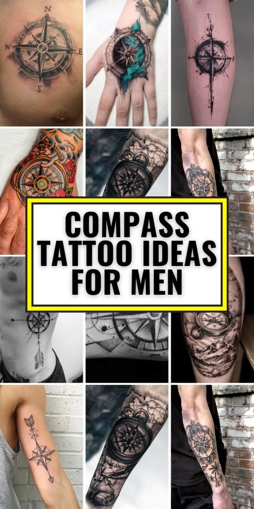 Compass and World Map Tattoo on Forearm Tattoo Design