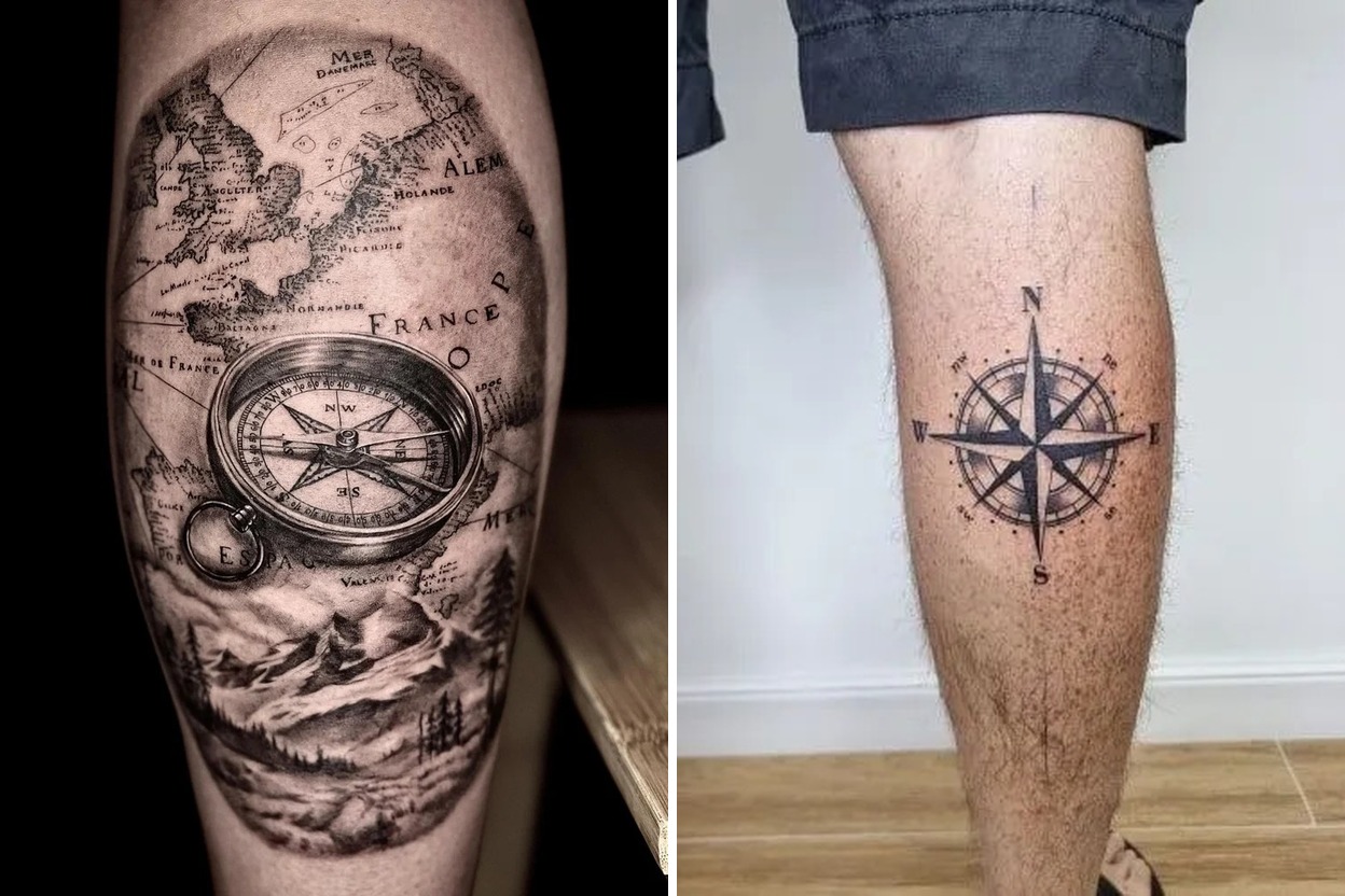 20+ Men Compass Tattoo Ideas For Unique Personal Expression Featured Lookbook Collage