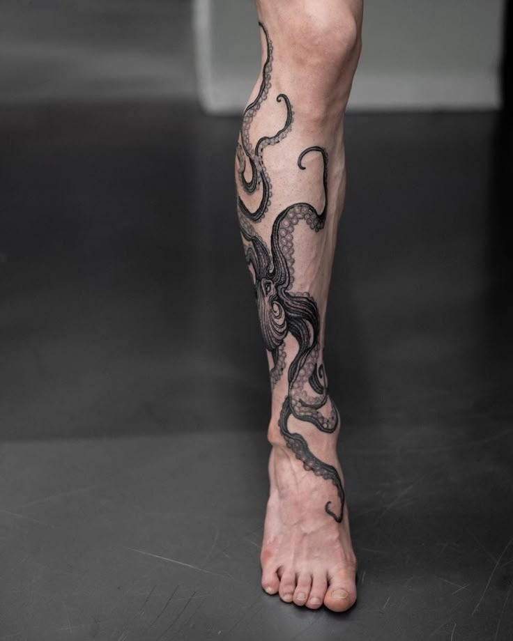 The octopus represents intelligence, adaptability, and the mysterious pull of the ocean.