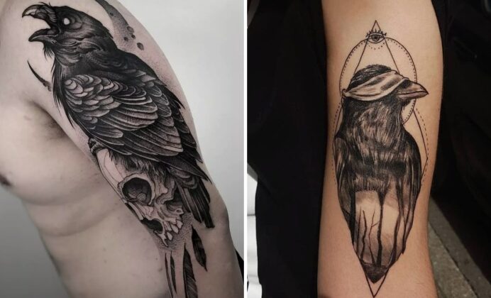 23+ Men Crow Tattoo Ideas Curated for Your Next Session