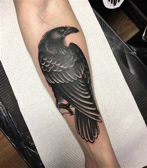 Flying Raven Neck Tattoo with Ink Splash Tattoo Design