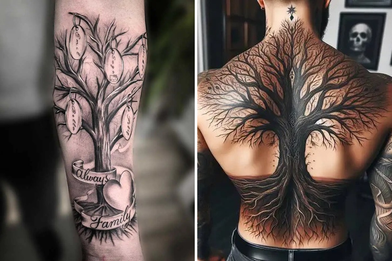21+ Men Family Tree Tattoo Ideas For Unique Meaningful Designs