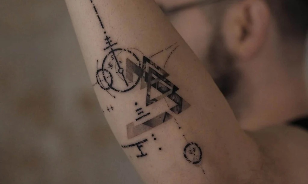Geometric Forearm Art Tattoo Design