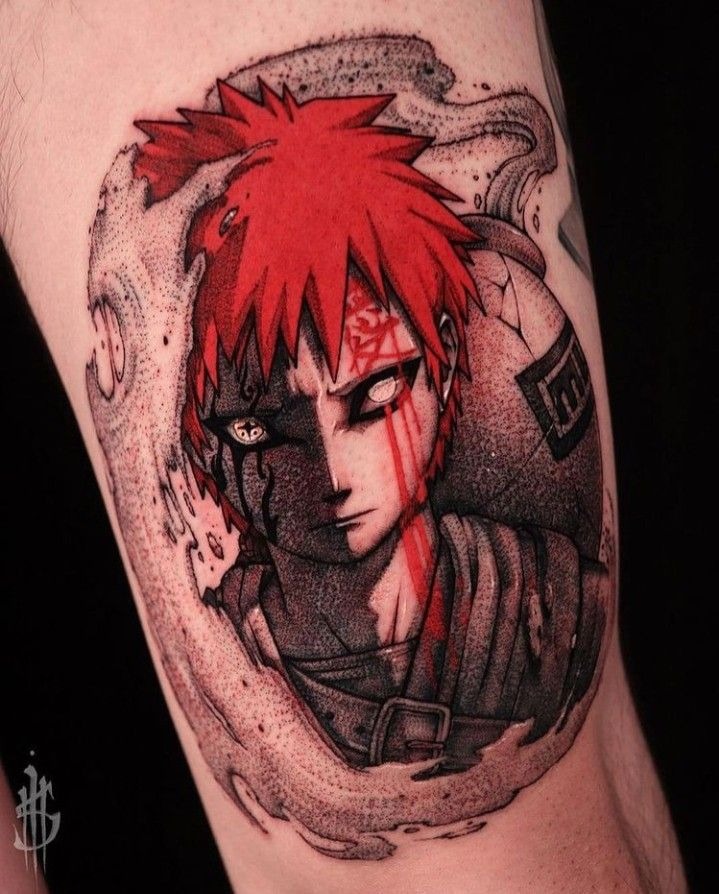 Chest Tattoo: The Cracked Eye and Love Kanji Tattoo Design