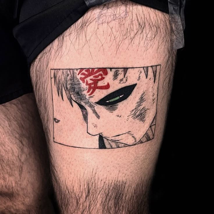 Gaara’s Intense Gaze Panel Tattoo Tattoo Design