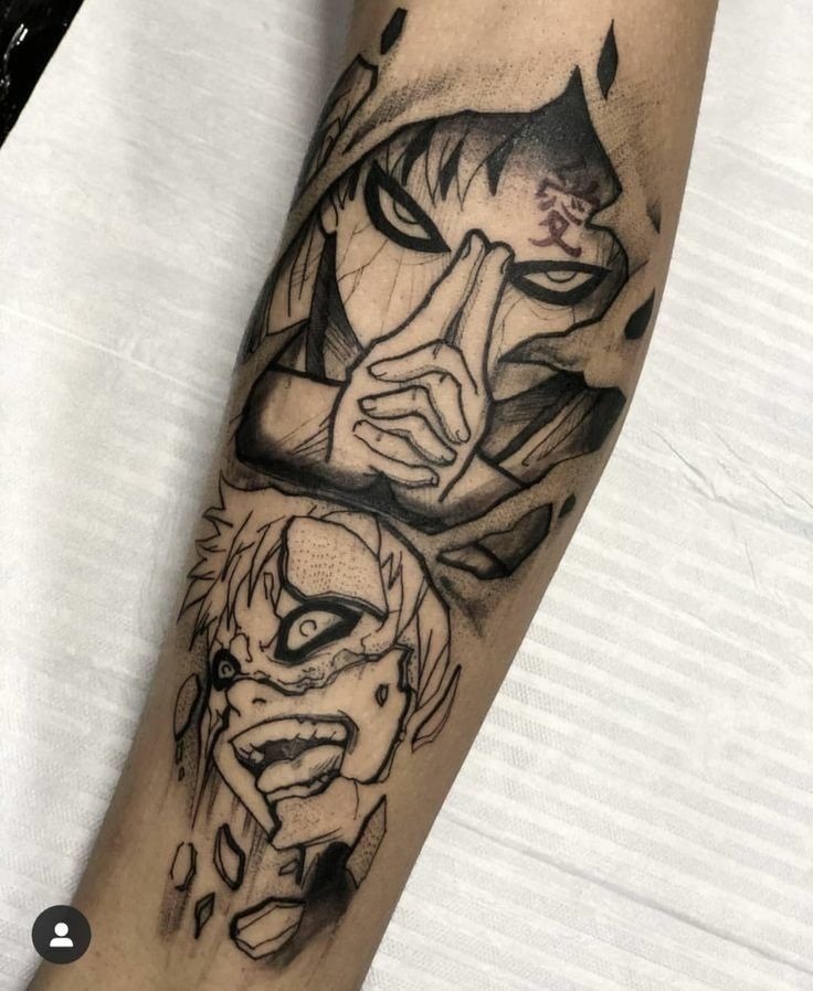 Gaara’s Sand Mastery Tattoo Design