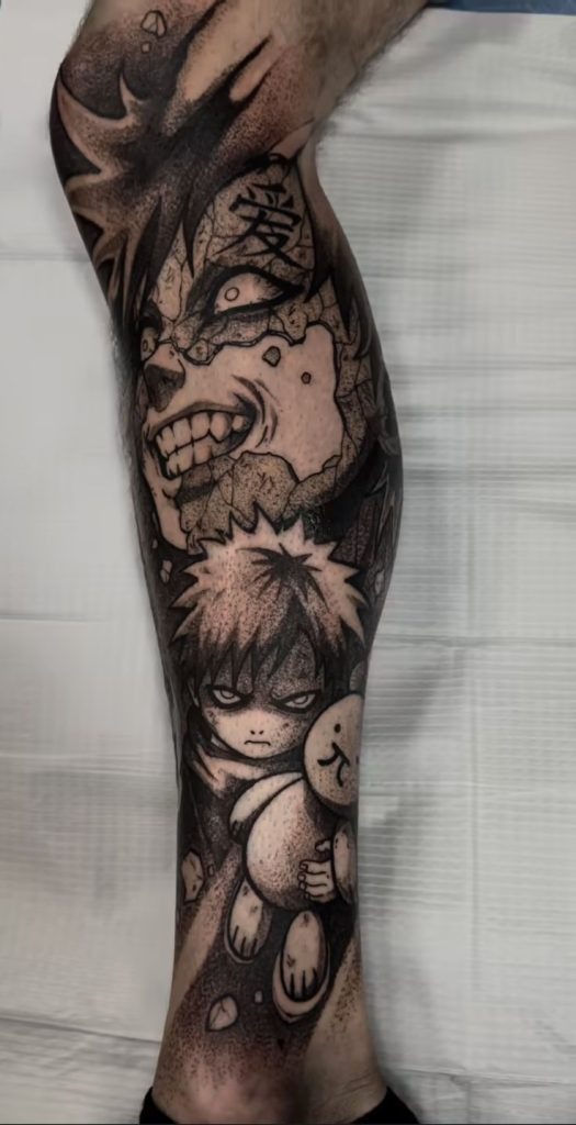 The Childhood Gaara and Shukaku Tattoo Tattoo Design