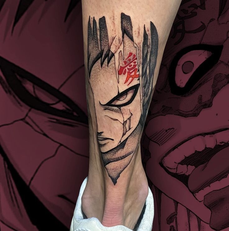 The Half-Face Gaara Tattoo Tattoo Design