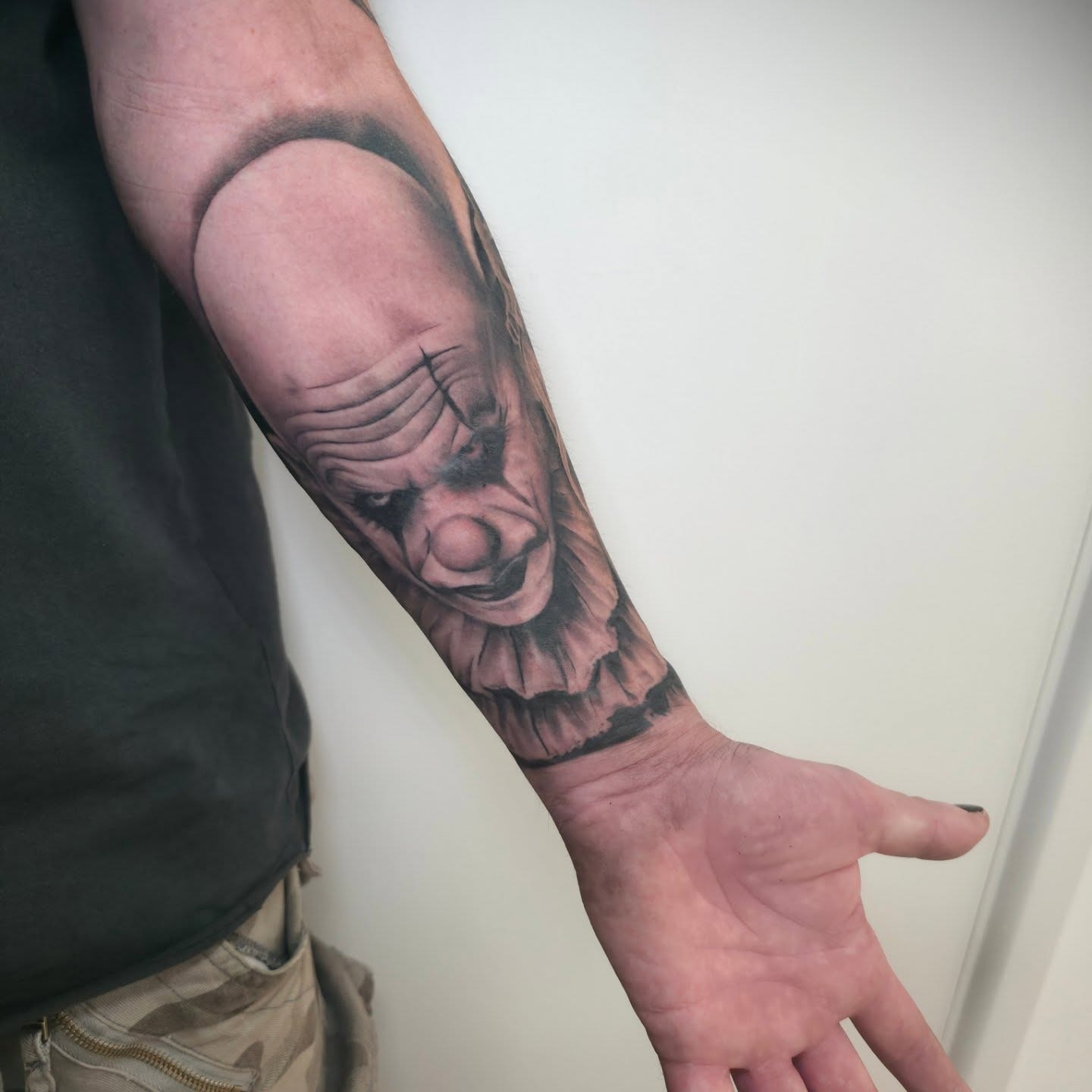 Evil Clown Half Sleeve Tattoo Tattoo Design