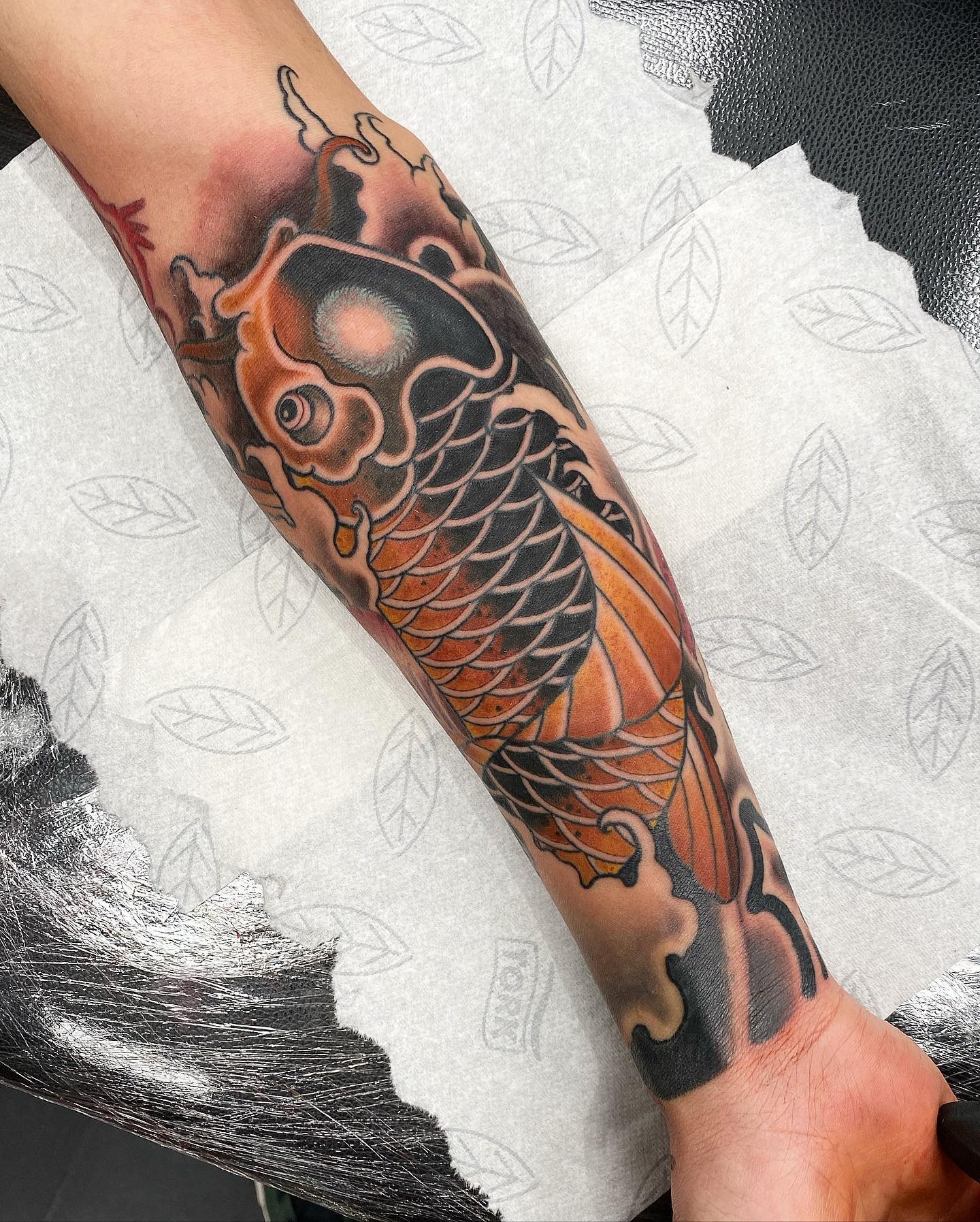 Japanese Koi Fish Half Sleeve Tattoo Tattoo Design