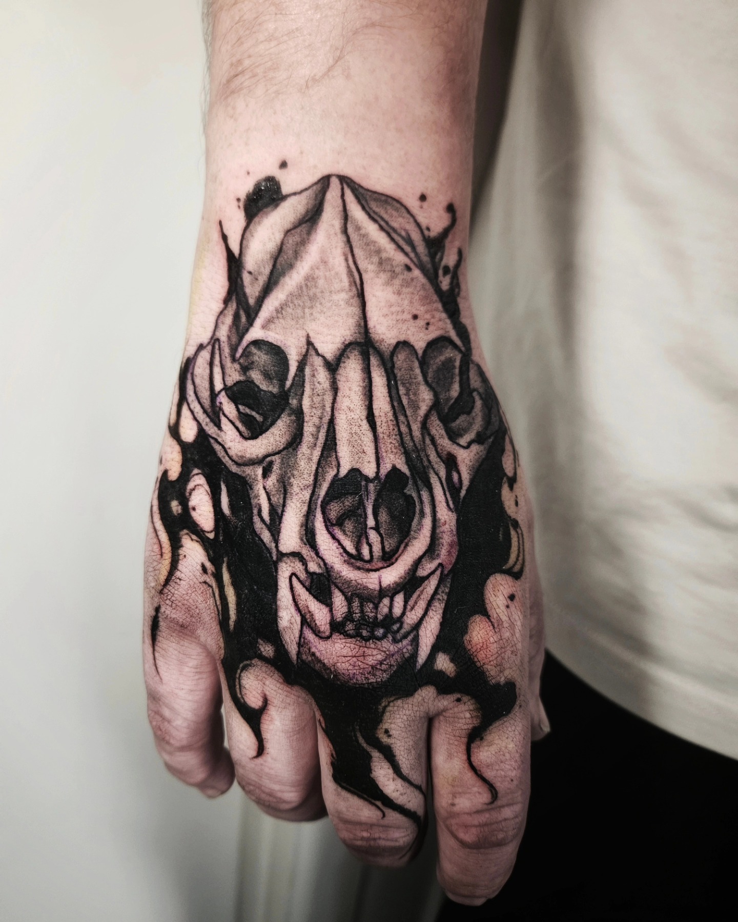 Bear Skull Hand Tattoo Tattoo Design