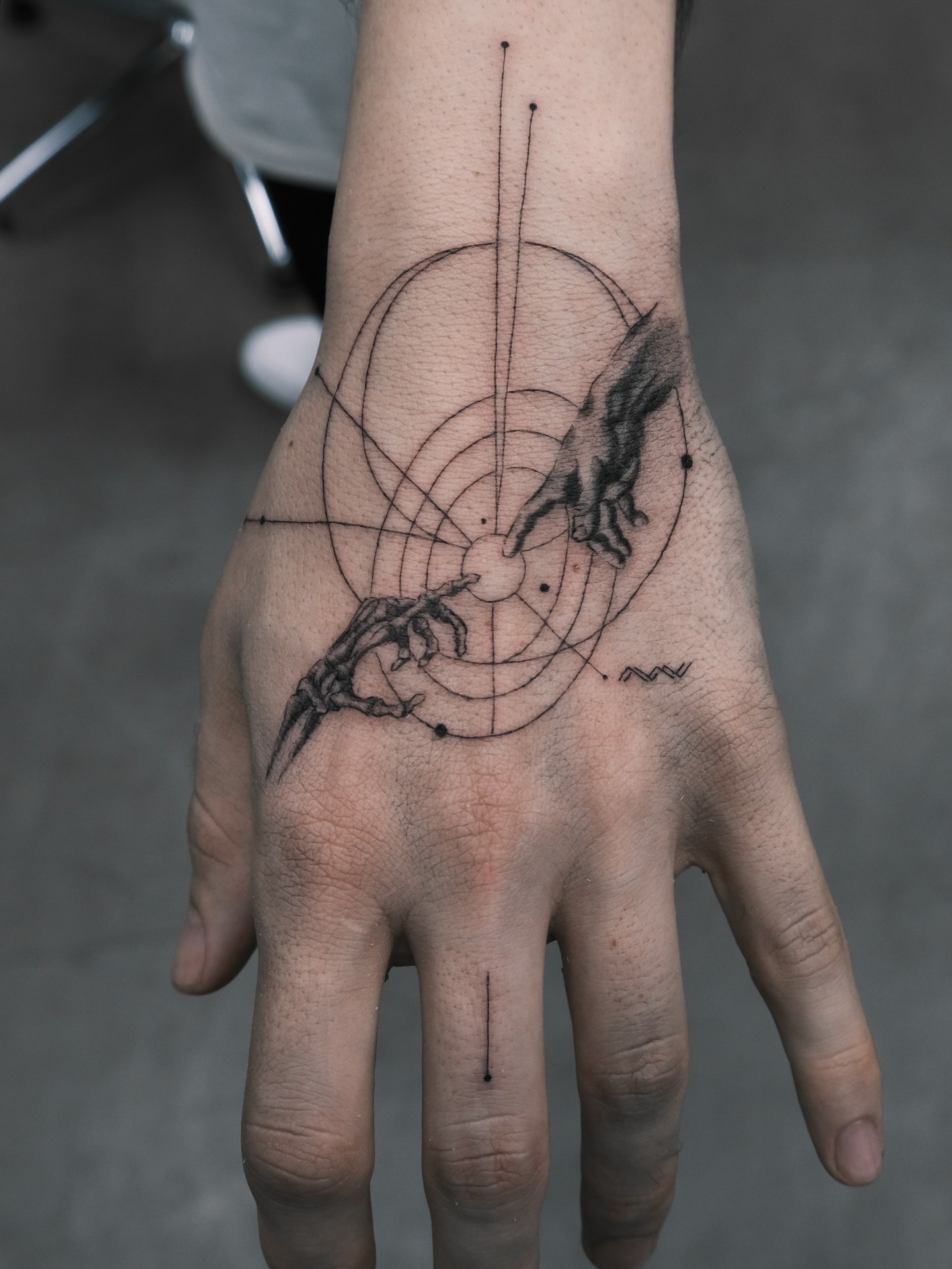Creation Of Adam Hand Tattoo Tattoo Design