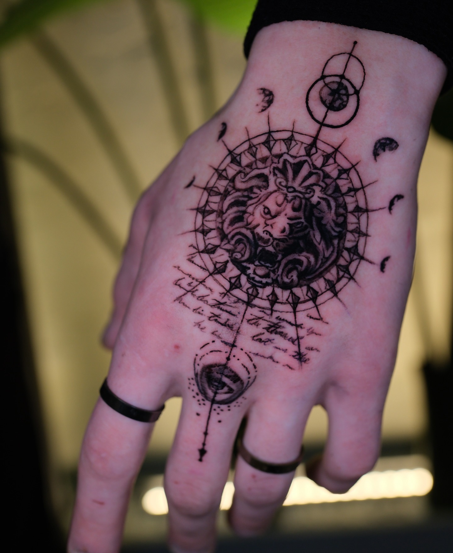 Lion Mandala Hand Tattoo Tattoo Design