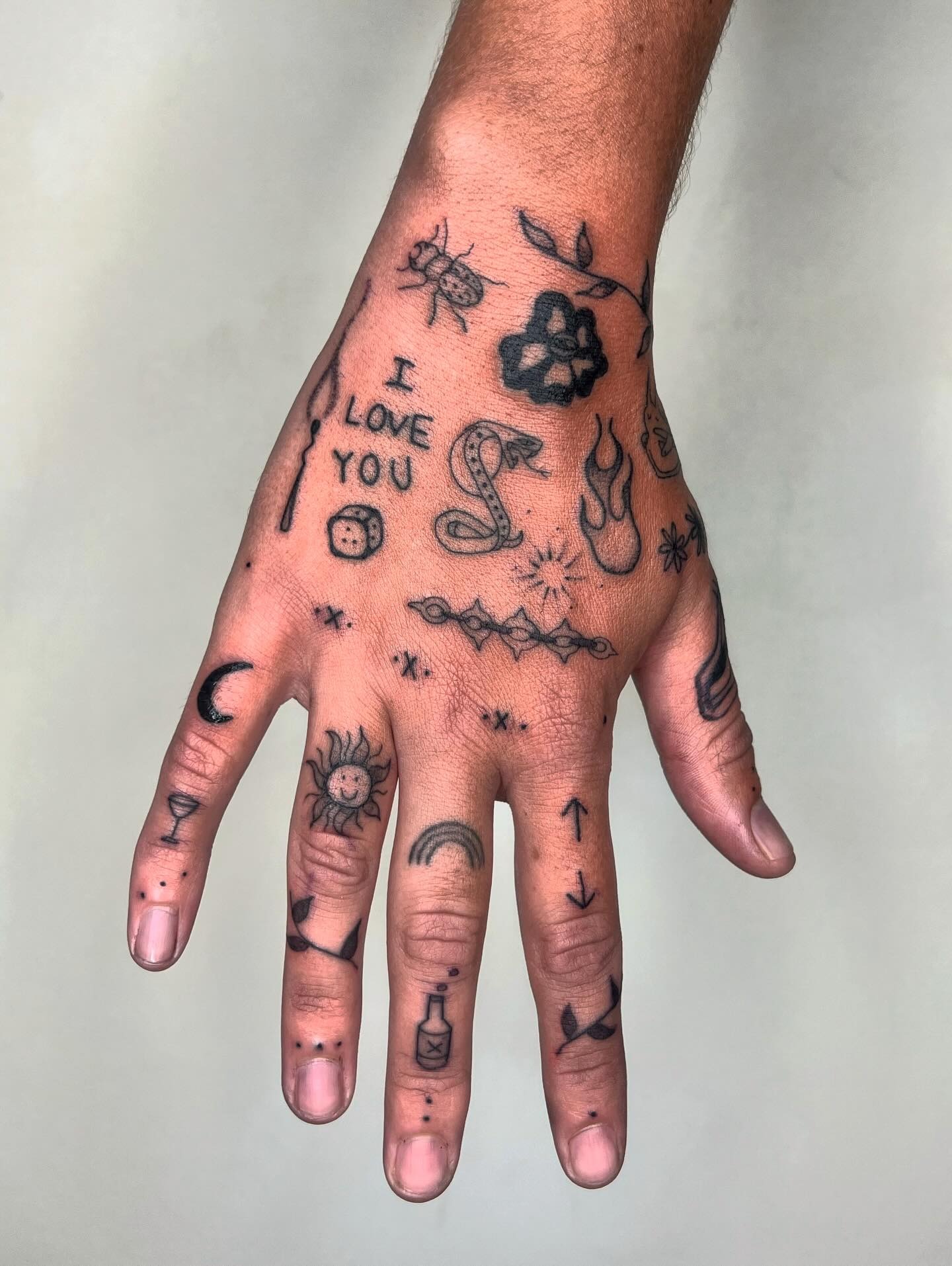 Patchwork Hand Tattoo Tattoo Design