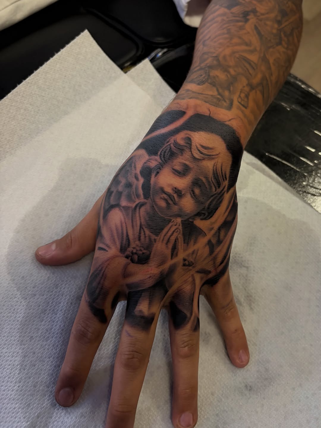 Praying Angel Hand Tattoo Tattoo Design