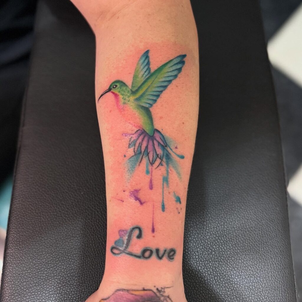 Colorful Hummingbird Tattoos Tattoo Design