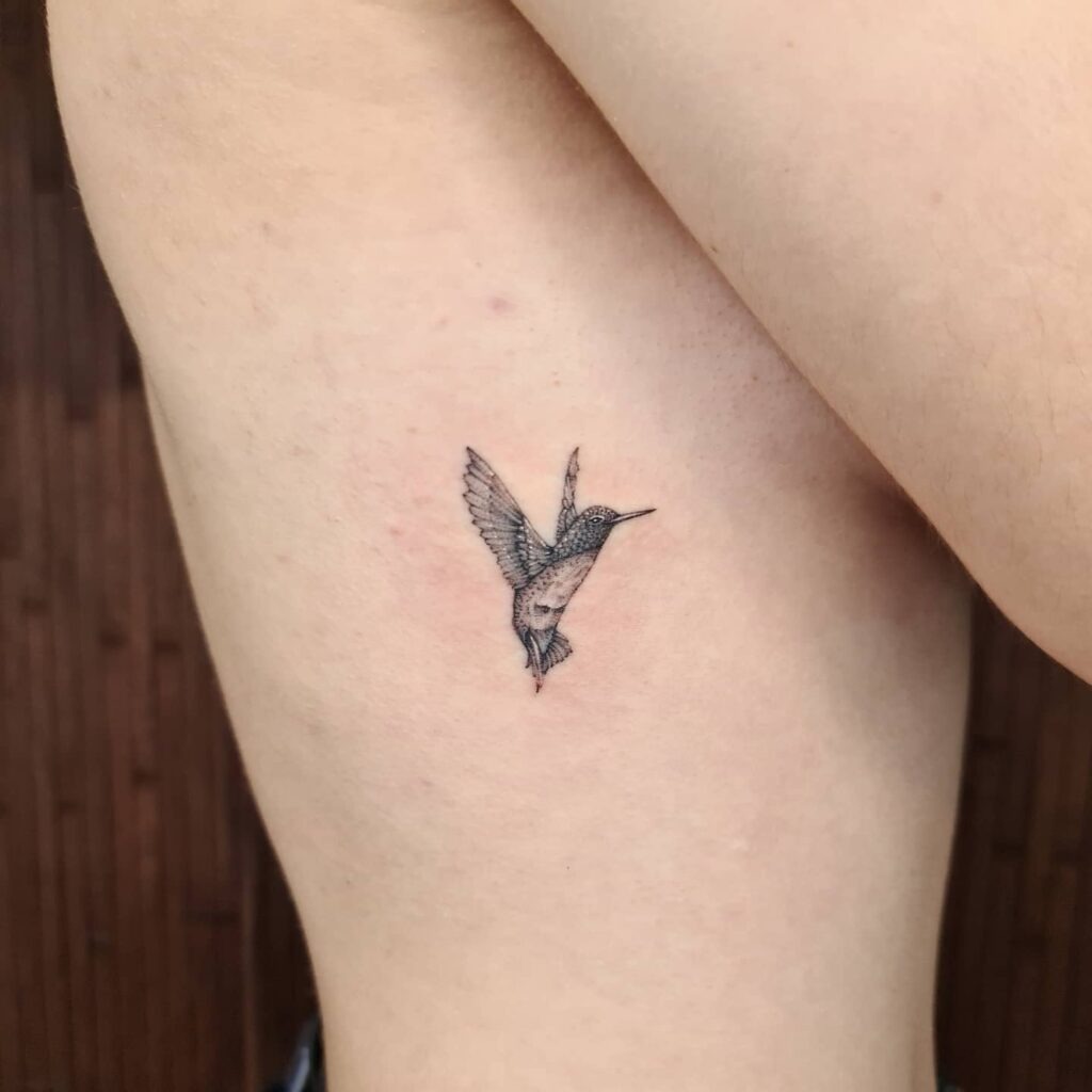 Fine LIne Hummingbird Tattoos Tattoo Design