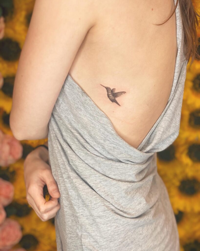 Minimalist Hummingbird Ankle Tattoo Tattoo Design