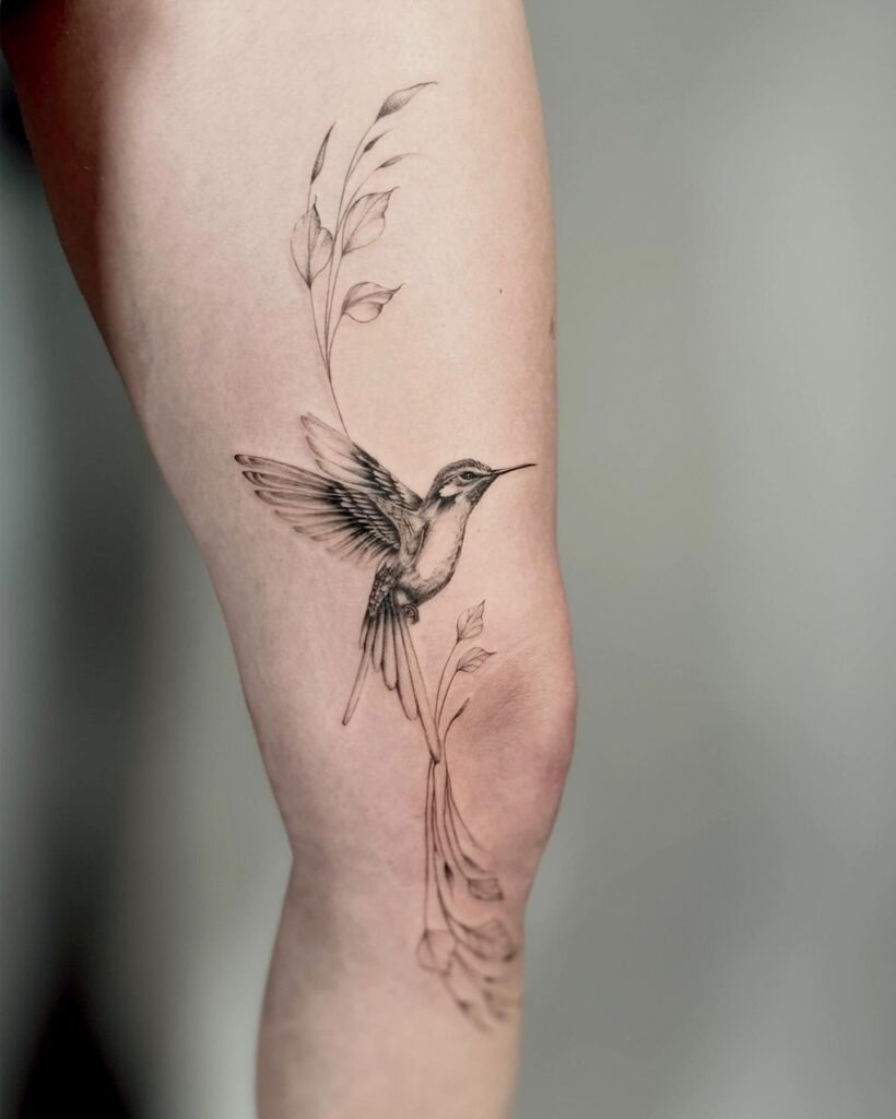 Realistic Hummingbird on Inner Arm Tattoo Design