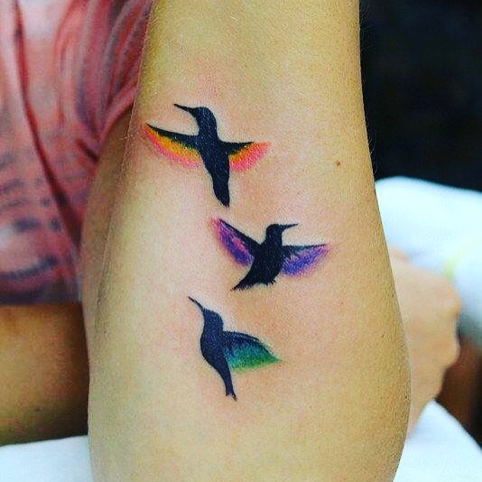 Small Elegant Side Hummingbird Tattoo Tattoo Design