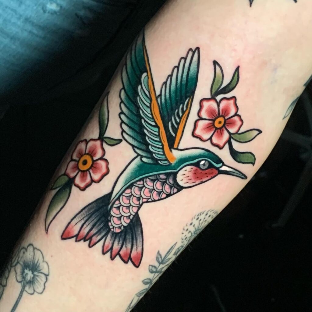 Traditional Hummingbird Tattoos Tattoo Design