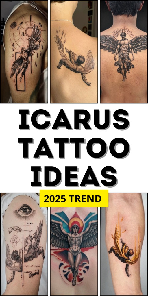 Dark Fall with Sharp Lines Tattoo Design