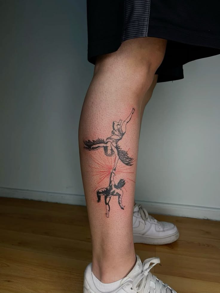 Divine Descent with Gothic Edge Tattoo Design