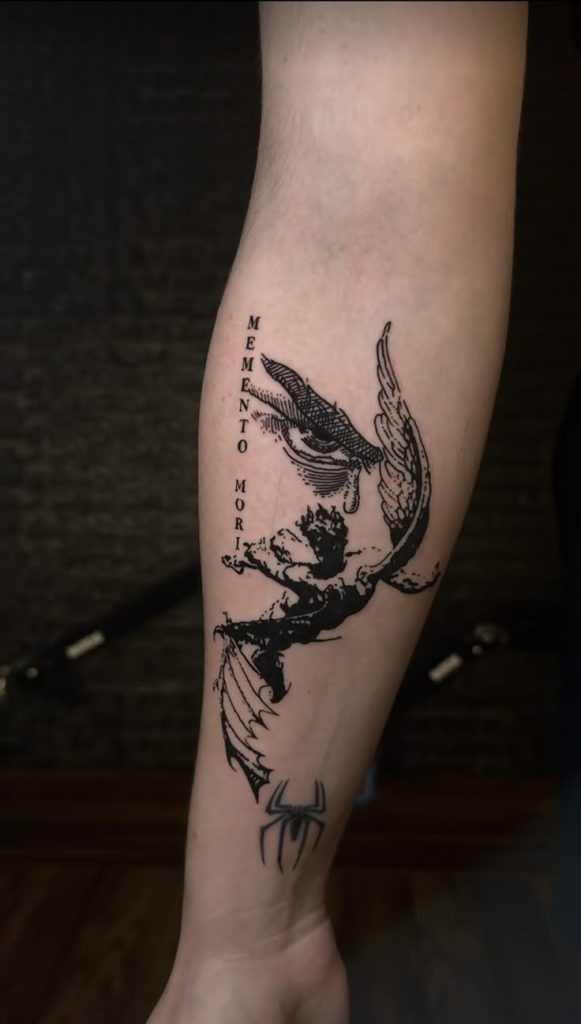 Neo-Traditional Icarus Goddess Tattoo Design