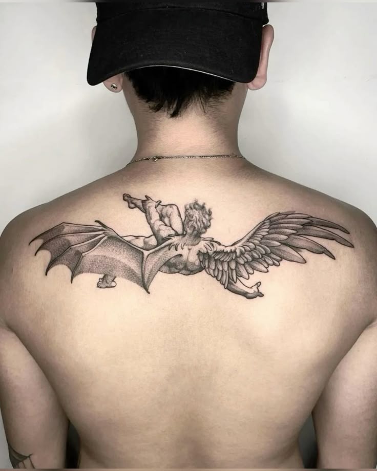Pillar of Icarus with Symbolic Geometry Tattoo Design