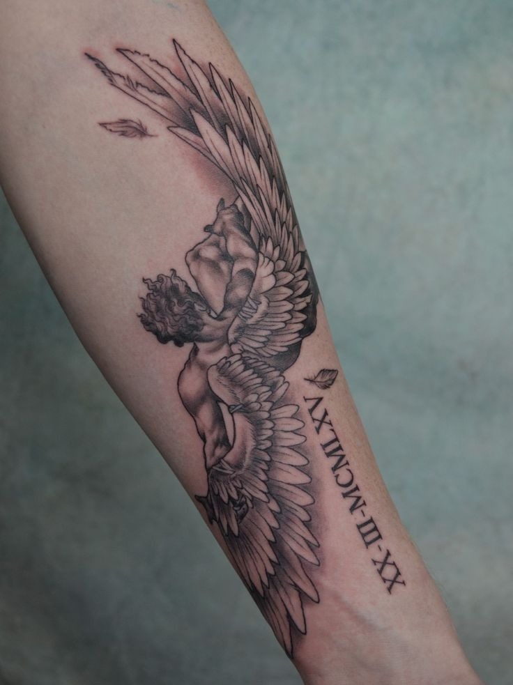 Tumbling in Silence Tattoo Design