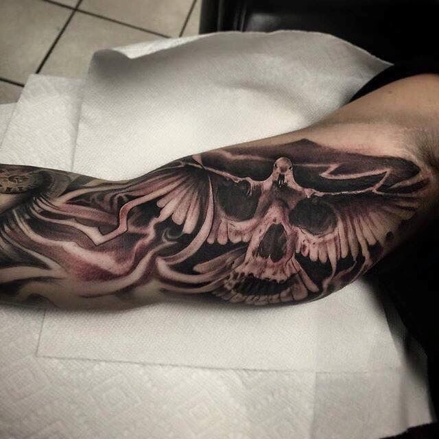 Spreading Wings Inner Bicep Tattoo Tattoo Design