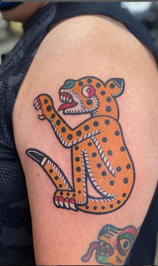 Sleek Big Cat Forearm Realism Tattoo Design