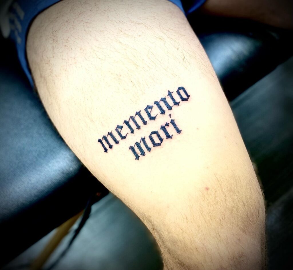 Bold Gothic Memento Mori Tattoo Tattoo Design