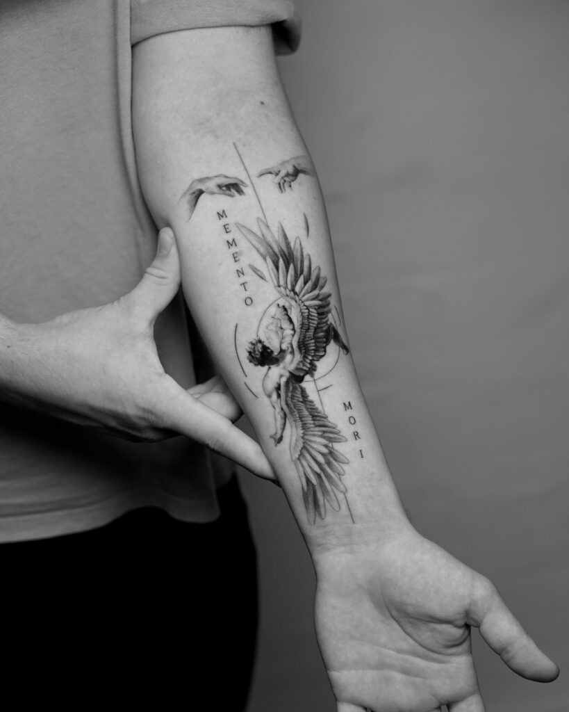 Fallen Angel Memento Mori Tattoo Tattoo Design