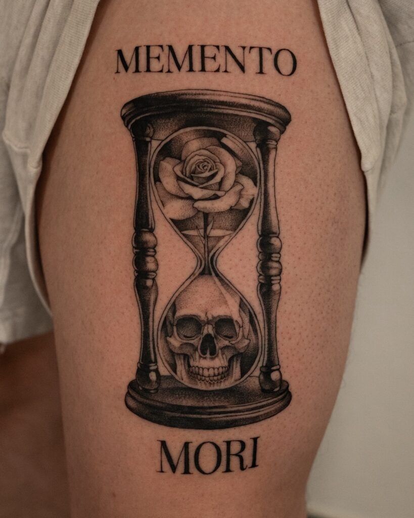 Hourglass of Life and Death Tattoo Tattoo Design