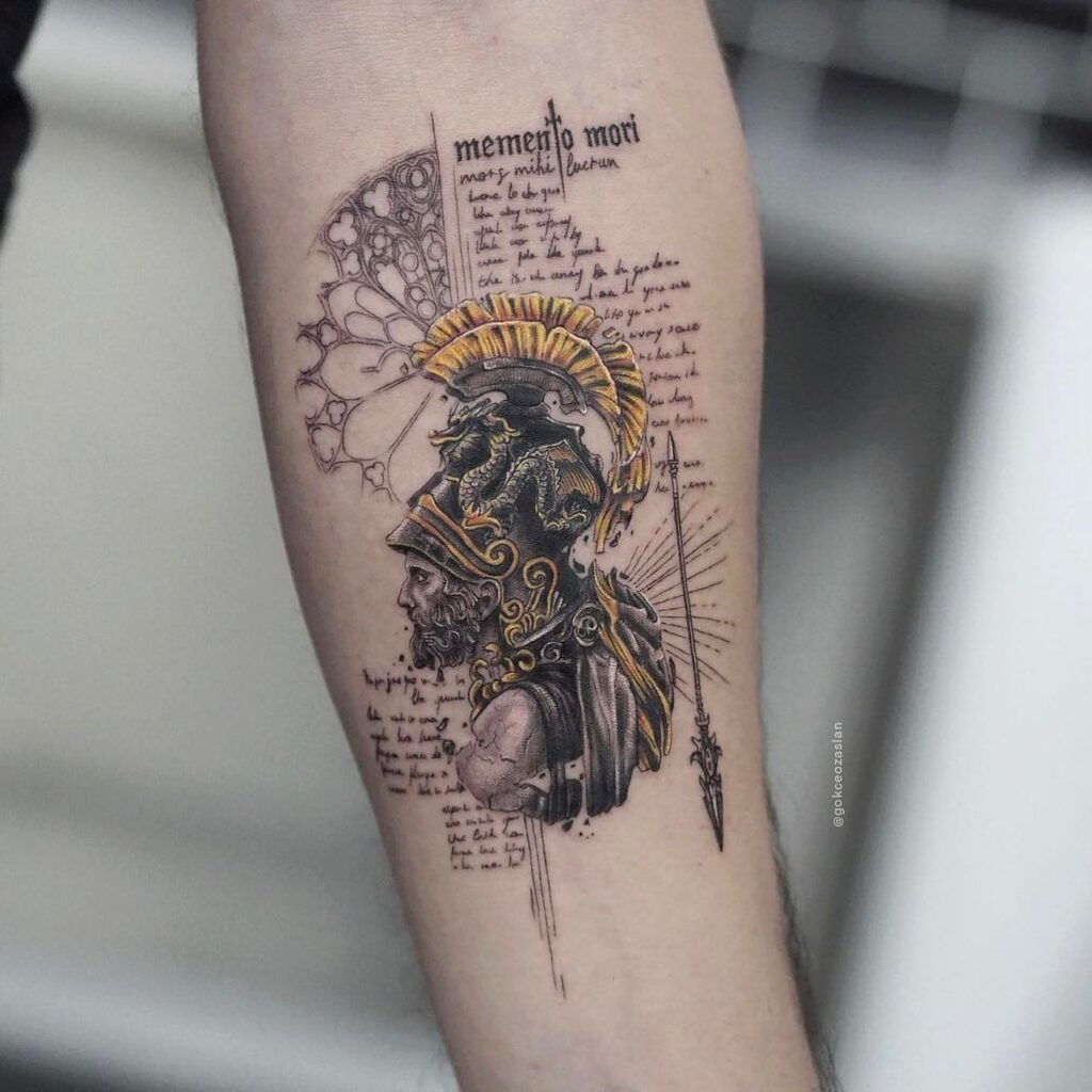 Stoic Warrior Memento Mori Tattoo Tattoo Design