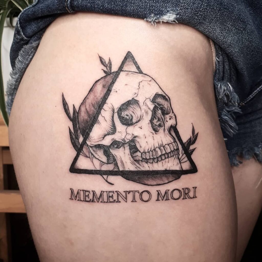 Triangular Skull Memento Mori Tattoo Tattoo Design