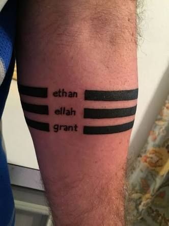 Forearm Band Trio Tattoo Design