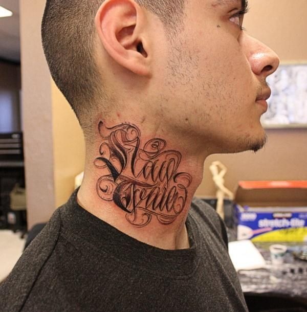 Neck Name Tattoo Tattoo Design