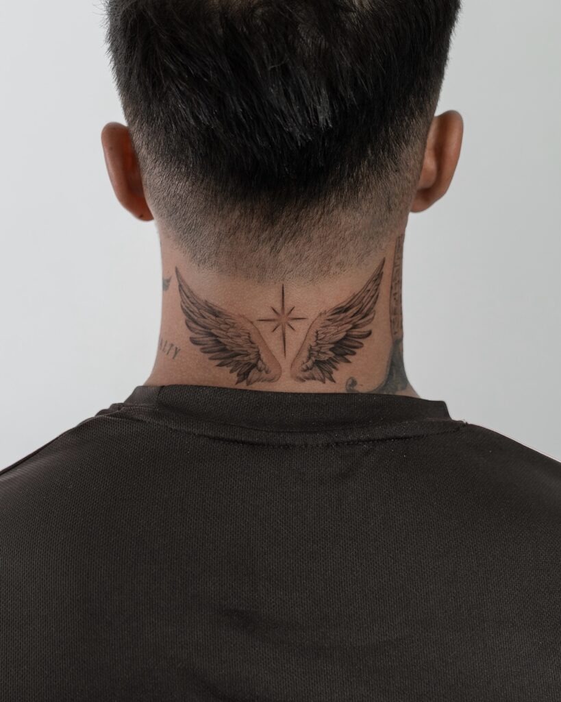 Fierce Fu Dog Back Neck Tattoo Tattoo Design