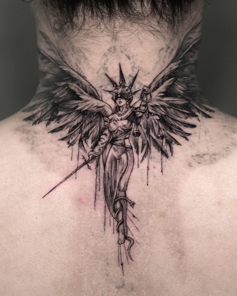 Front Neck Tattoos for Men Tattoo Design