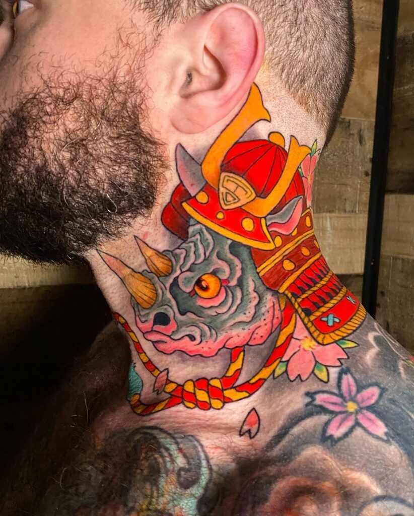 Geometric Mandala Neck Tattoo Tattoo Design