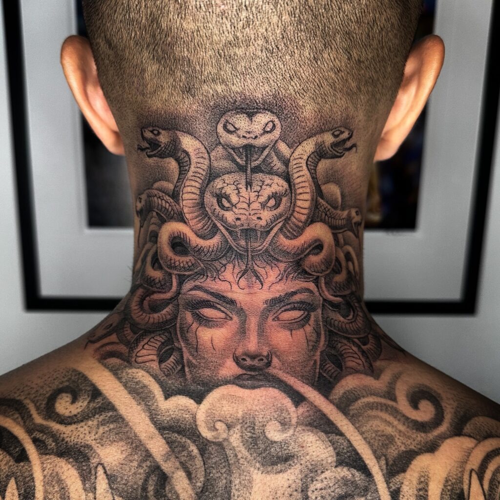 Memento Mori Neck Tattoo Tattoo Design