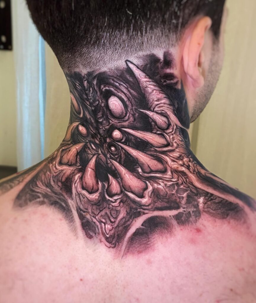 Ornamental Starburst Nape Tattoo Tattoo Design