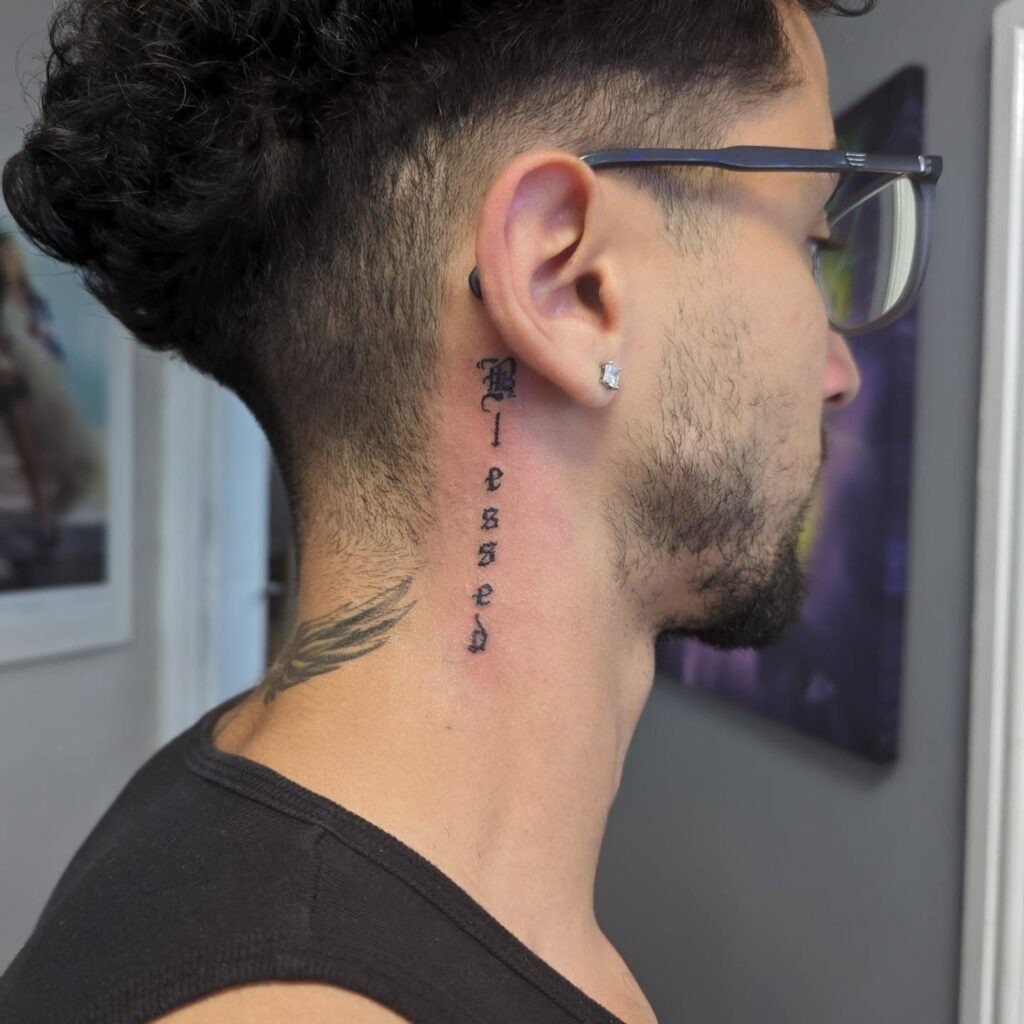 Side Neck Tattoos for Men Tattoo Design