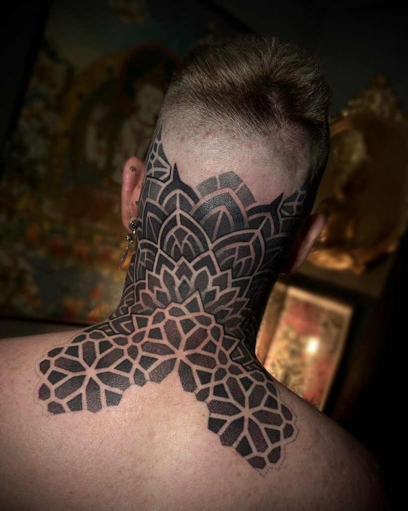 Three Crosses Neck Tattoo Tattoo Design
