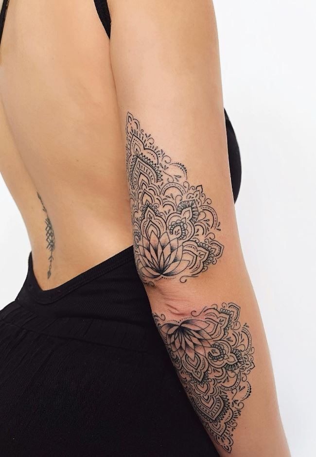 Celestial Linework Wrist Tattoo Tattoo Design