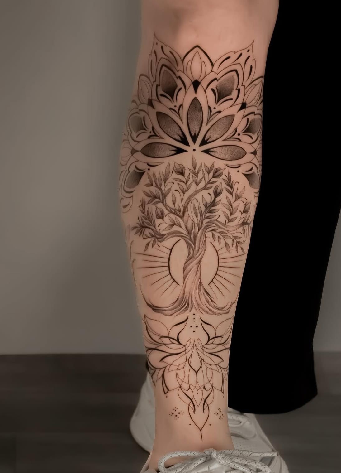 Patchwork Paisley Sleeve Design Tattoo Design
