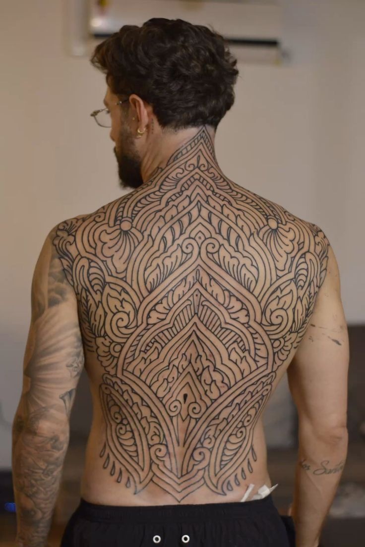 Spine Script and Symbol Collection Tattoo Design